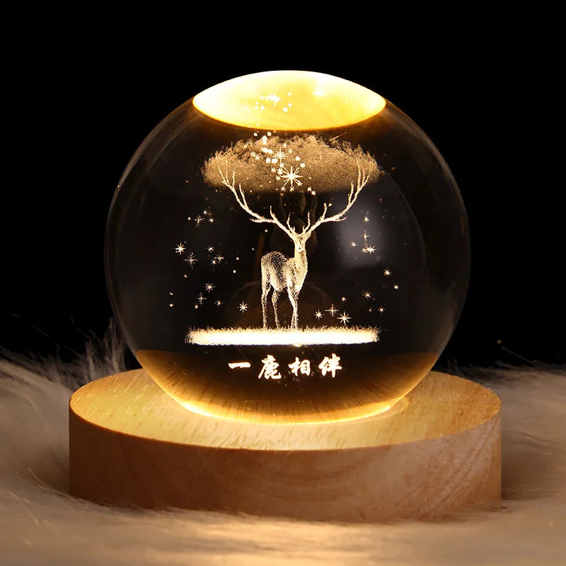 Luminous crystal ball night light